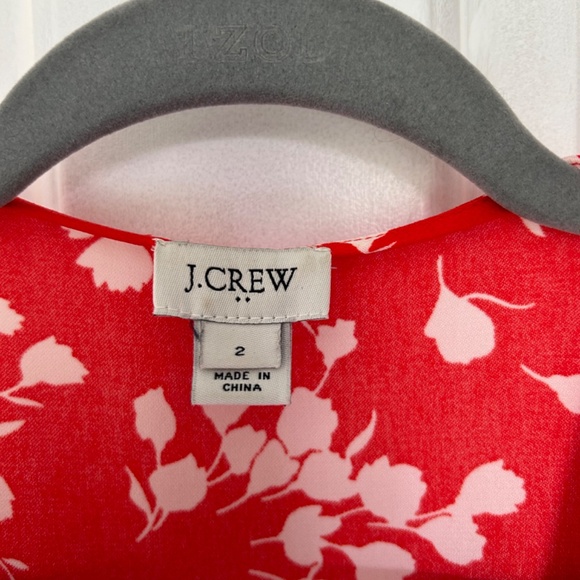 J.Crew Factory Floral Wrap Dress Orange Size 2 - Picture 3 of 7